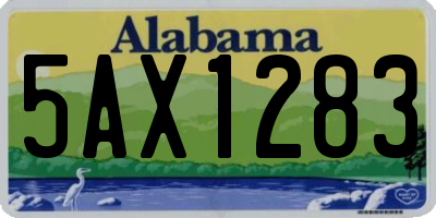 AL license plate 5AX1283