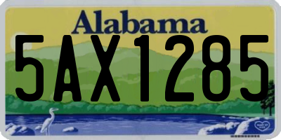 AL license plate 5AX1285