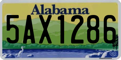 AL license plate 5AX1286