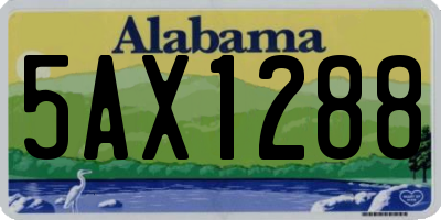 AL license plate 5AX1288