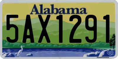 AL license plate 5AX1291