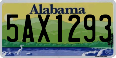 AL license plate 5AX1293