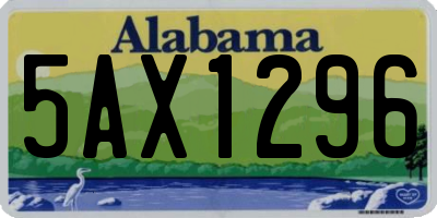 AL license plate 5AX1296