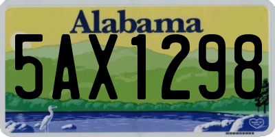 AL license plate 5AX1298