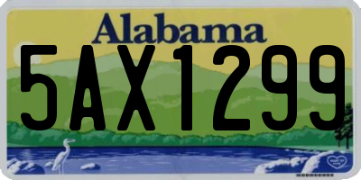 AL license plate 5AX1299