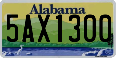 AL license plate 5AX1300