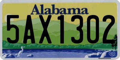 AL license plate 5AX1302