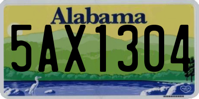 AL license plate 5AX1304