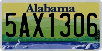 AL license plate 5AX1306