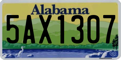 AL license plate 5AX1307
