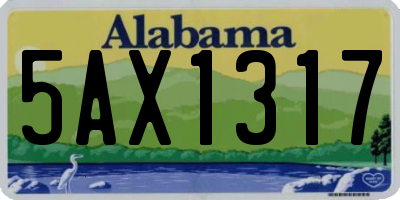 AL license plate 5AX1317