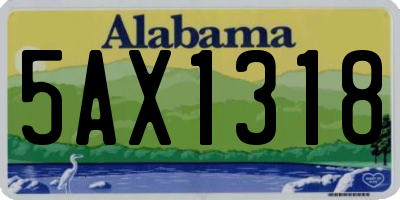 AL license plate 5AX1318