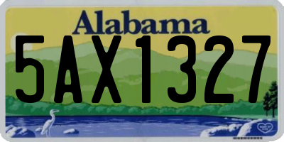 AL license plate 5AX1327