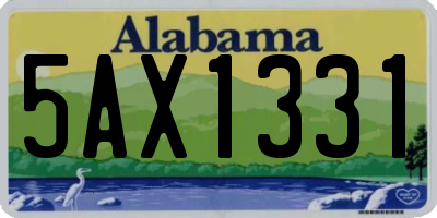 AL license plate 5AX1331