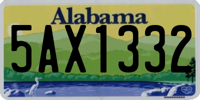 AL license plate 5AX1332