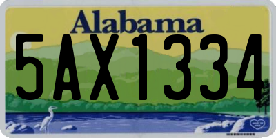 AL license plate 5AX1334