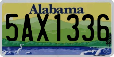 AL license plate 5AX1336