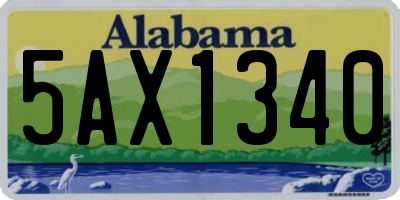 AL license plate 5AX1340