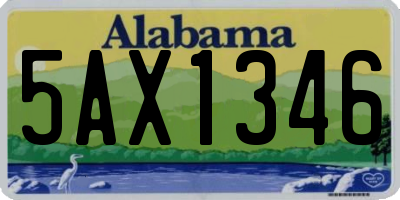 AL license plate 5AX1346