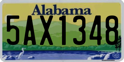 AL license plate 5AX1348