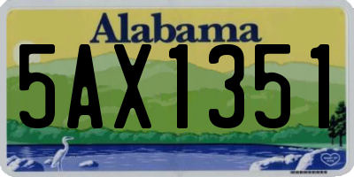AL license plate 5AX1351