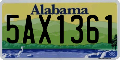 AL license plate 5AX1361