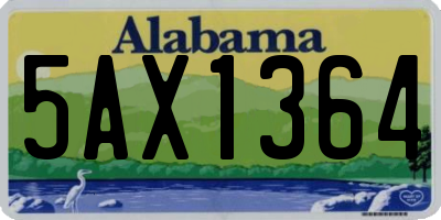 AL license plate 5AX1364