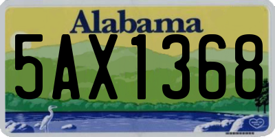 AL license plate 5AX1368