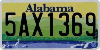AL license plate 5AX1369