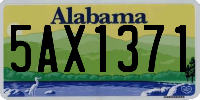 AL license plate 5AX1371