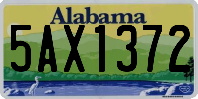 AL license plate 5AX1372