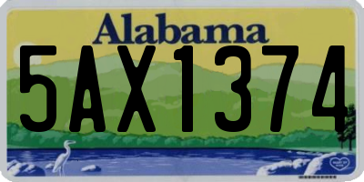 AL license plate 5AX1374