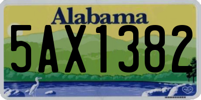 AL license plate 5AX1382