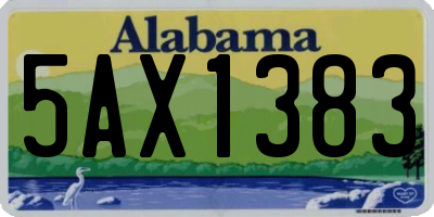 AL license plate 5AX1383