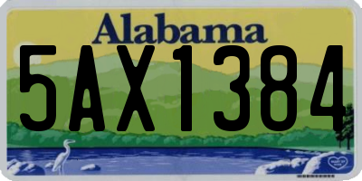AL license plate 5AX1384