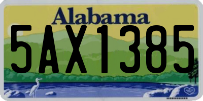 AL license plate 5AX1385
