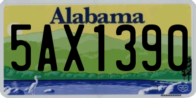 AL license plate 5AX1390