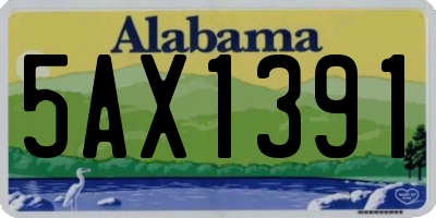AL license plate 5AX1391