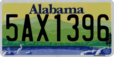 AL license plate 5AX1396