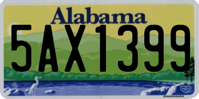 AL license plate 5AX1399