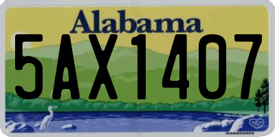 AL license plate 5AX1407