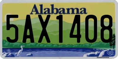 AL license plate 5AX1408