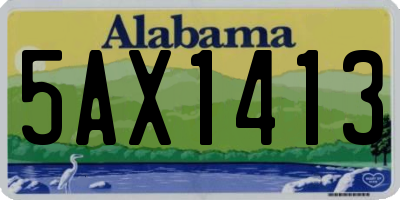 AL license plate 5AX1413