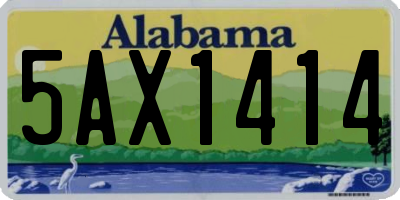 AL license plate 5AX1414