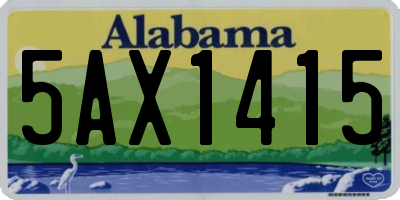 AL license plate 5AX1415