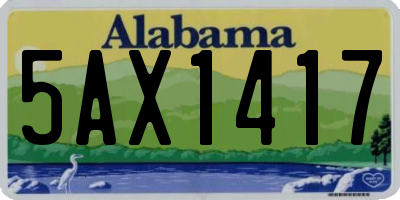 AL license plate 5AX1417