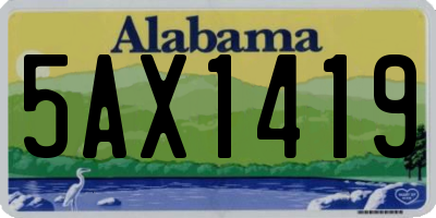 AL license plate 5AX1419