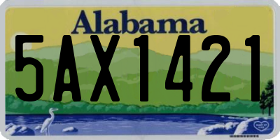 AL license plate 5AX1421