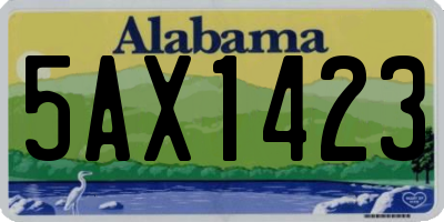 AL license plate 5AX1423