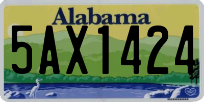 AL license plate 5AX1424